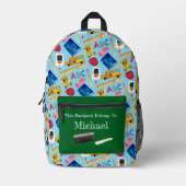 Schultage Muster Bedruckter Rucksack (Vorderseite)