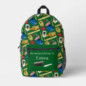 Schultage Muster Bedruckter Rucksack (Vorderseite)