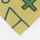 Schultage: Muster für Vintage Lieferungen Fleecedecke (Ecke)