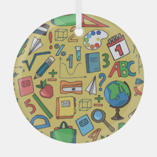 Schultage: Muster für Vintage Lieferungen Ornament Aus Glas