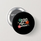 Schultage Retro Lehrer Kindergarten Button (Vorne & Hinten)