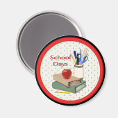 Schultage Stillleben Magnet (Vorderseite/Rückseite)