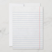 Schultage Überprüfen Sie Ja oder Nein Notizpapier Einladung (Rückseite)