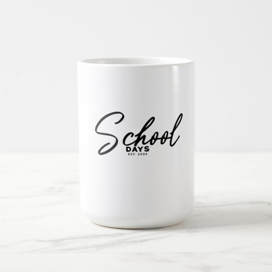 Schultage Zurück zur Schule Design Kaffeetasse (Mittel)