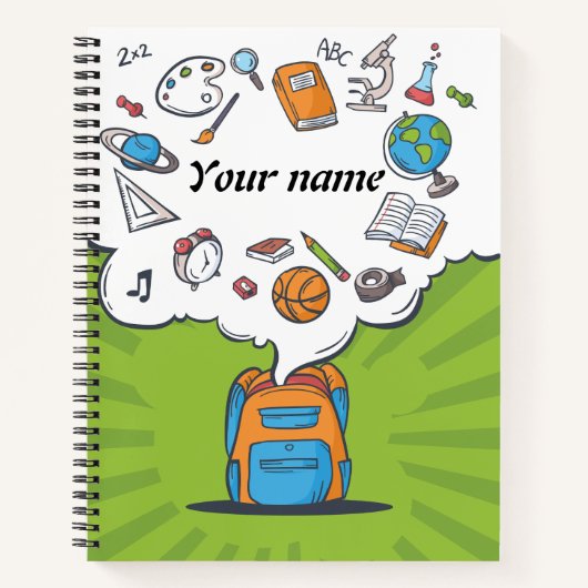 Schultasche | Class Stationary | Personalisierter Notizblock (Vorderseite)