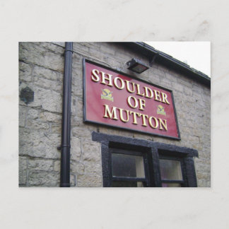 Schulter der Mutton Pub Sign Postcard Postkarte
