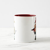 Schulter-Engel/Teufel-Tasse Zweifarbige Tasse (Mittel)