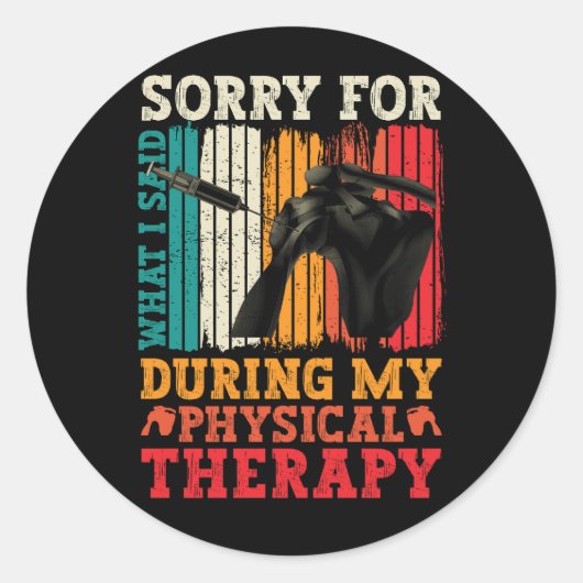 Schulter Operation Sorry, was ich sagte während de Runder Aufkleber (Vorderseite)