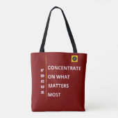 Schulter-Tote-Bag - Focus Vibe Tasche (Rückseite)