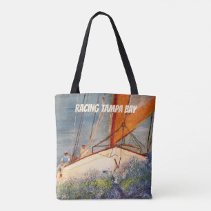 Schulter-Tote-Tasche - Segelboot-Rennen Tasche