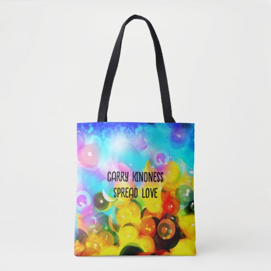 Schulterbeutel mit Bläschen und Text Tasche (Vorderseite)