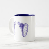 Schulterblätter Zweifarbige Tasse (Vorderseite Links)