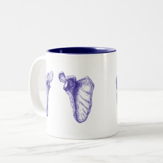 Schulterblätter Zweifarbige Tasse (Vorderseite Links)