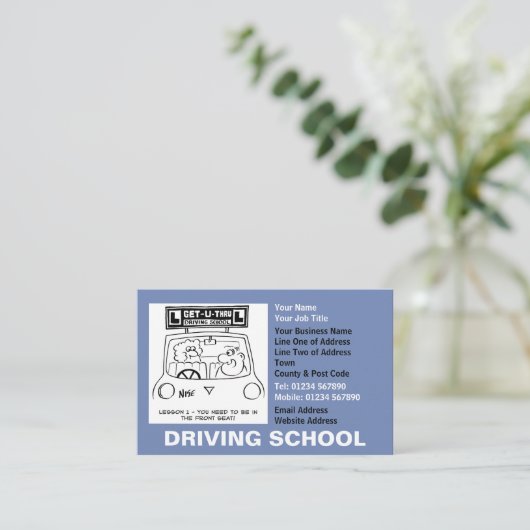 Schultermine Visitenkarte (Stehend Vorderseite)