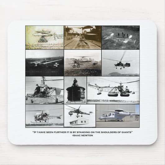 Schultern von Riesen Hubschrauber Mousepad (Vorne)