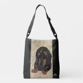 Schultertasche Dackel Welpenhund Tragetaschen Mit Langen Trägern (Rückseite)