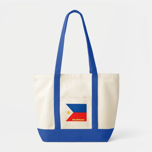 Schultertasche mit philippinischer Flagge bedruckt Tragetasche (Vorne)