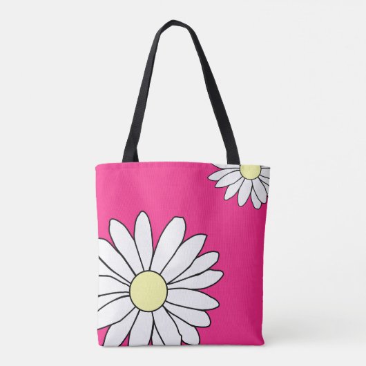 Schultertasche - Sommerdaisy Rosa Tasche (Rückseite)
