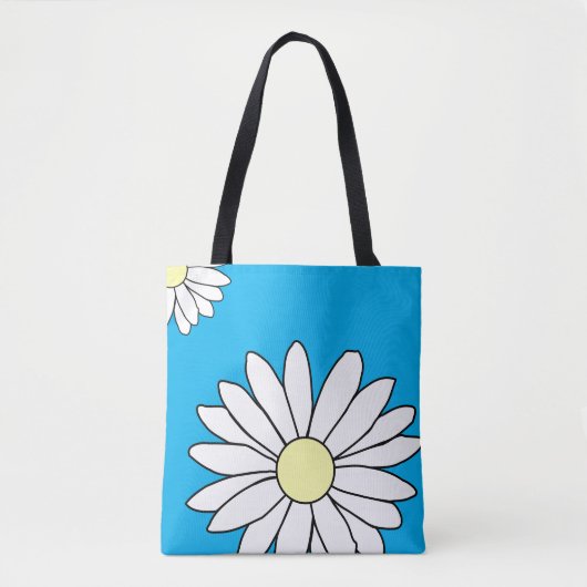 Schultertasche - Summer Daisy Blue Tasche (Vorderseite)