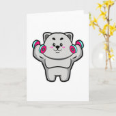 Schultertraining mit Dumbells Karte (Gelbe Blume)