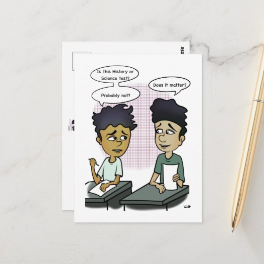 Schultest Funny Postcard Postkarte (Vorderseite/Rückseite Beispiel)