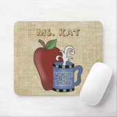 Schulthema-bester Lehrer-Apple-Spaß Mousepad (Mit Mouse)
