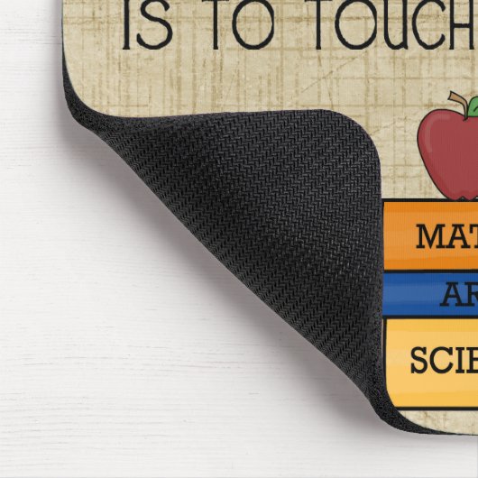 Schulthema-Lehrer-Touch eine Leben-Gewohnheit Mousepad (Ecke)
