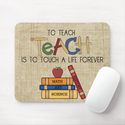 Schulthema-Lehrer-Touch eine Leben-Gewohnheit Mousepad (Mit Mouse)