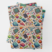 Schulthemenumrandungspapier Set 3 Geschenkpapier Set (Beispiel)