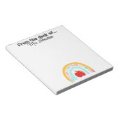 Schulthemenversorgung mit Regenbogen-Notizblock Notizblock (angewinkelt)