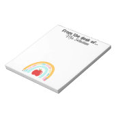 Schulthemenversorgung mit Regenbogen-Notizblock Notizblock (Rotiert)