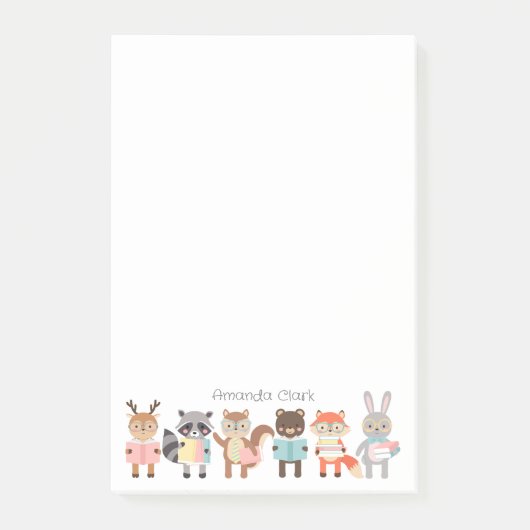 Schultiere Post-it Klebezettel (Vorderseite)