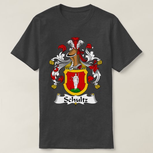 Schultz Coat of Arms Familienwappen T-Shirt (Design vorne)