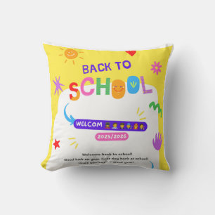 Schuluhr für Kinder für das neue Schuljahr Kissen