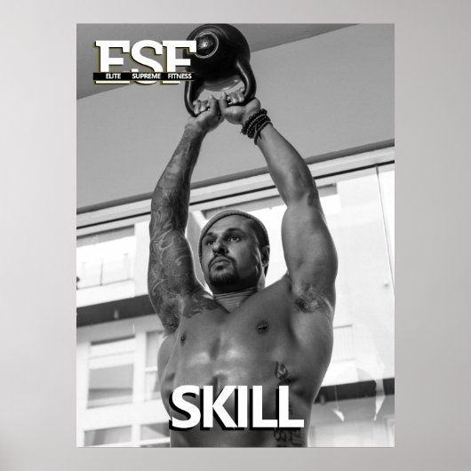 Schulung Fitness Business Logo-Skill-Poster Poster (Vorne)