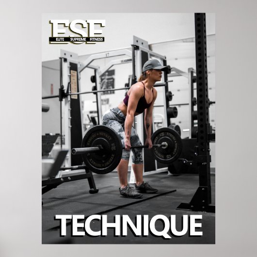 Schulung Fitness Business Logo Technique Poster (Vorne)
