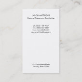 Schulung für Personal Trainer Dumbell-Logos Fitnes Visitenkarte (Rückseite)