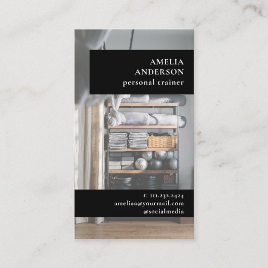 Schulung für Personal Trainer Fitness Coach Workou Visitenkarte (Vorderseite)