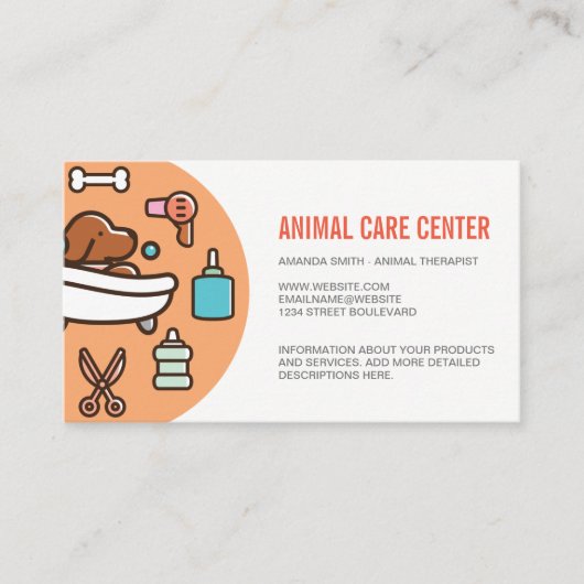 Schulung für Tierpflege Visitenkarte (Vorderseite)