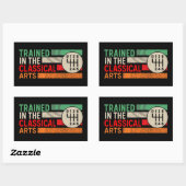 Schulung in der manuellen Übertragung der klassisc Rechteckiger Aufkleber (Blatt)