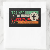 Schulung in der manuellen Übertragung der klassisc Rechteckiger Aufkleber (Tasche)