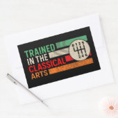 Schulung in der manuellen Übertragung der klassisc Rechteckiger Aufkleber (Umschlag)