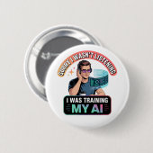 Schulung meines künstlerischen KI-Zitats Button (Vorne & Hinten)