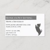 Schulung von Hunden im Heimunterricht Visitenkarte (Rückseite)