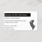 Schulung von Hunden im Heimunterricht Visitenkarte (Rückseite)