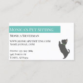 Schulung von Hunden im Heimunterricht Visitenkarte (Rückseite)