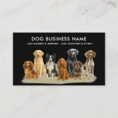 Schulung von Hunden im Sitzen von Boardings Visitenkarte (Vorderseite)