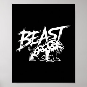 Schulung zur Bodybuilding von Beast Gym Fitness Poster