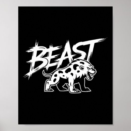 Schulung zur Bodybuilding von Beast Gym Fitness Poster (Vorne)