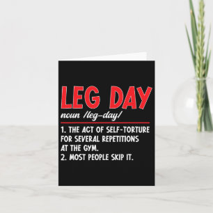Schulungen zur Fitness von Leg Day Definition Karte